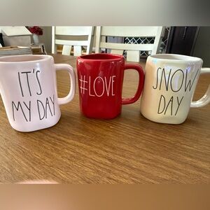 RAE DUNN MUGS. Set of 3